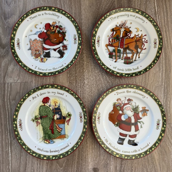 A Christmas Story Portmeirion Salad/Dessert Plates 4pc - Picture 1 of 5